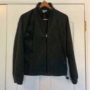Columbia Gray Fleece Zip Front Jacket Size M